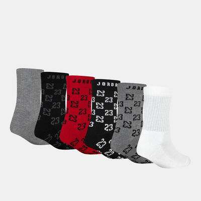 Jordan Monogram Essential Crew Socks (6 Pairs) Black