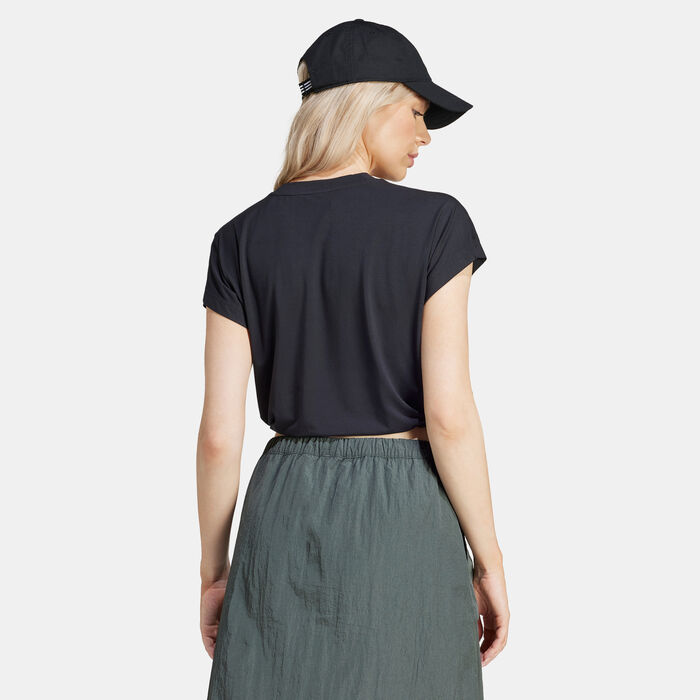 adidas Women's City Escape Crop Top Black image number 1