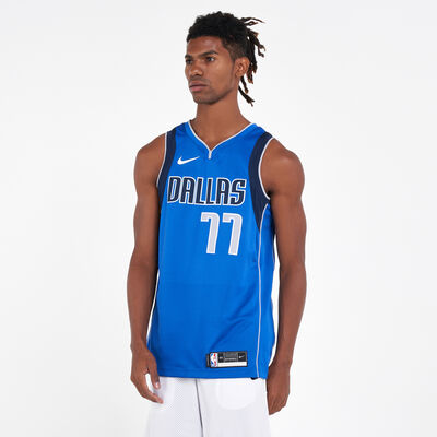 Jordan Men's NBA Dallas Mavericks Luka Dončić Icon Edition Swingman Jersey Blue
