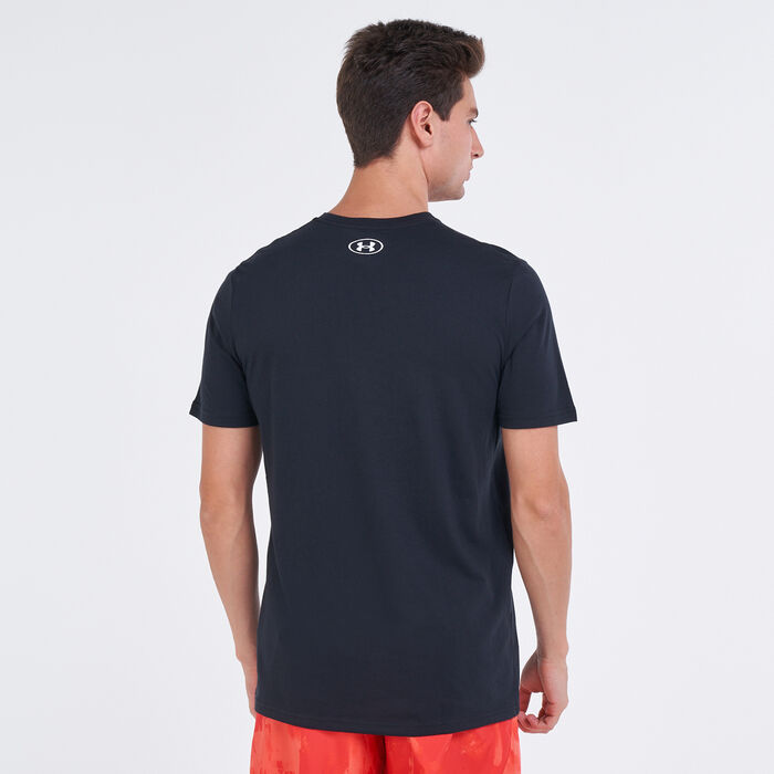 Under Armour Men's UA ABC Camo Boxed Logo T-Shirt Black Under Armour Men's UA ABC Camo Boxed Logo T-Shirt Black image number 1