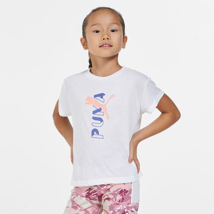 PUMA Kids' Modern Sports Logo T-Shirt White PUMA Kids' Modern Sports Logo T-Shirt White image number 0