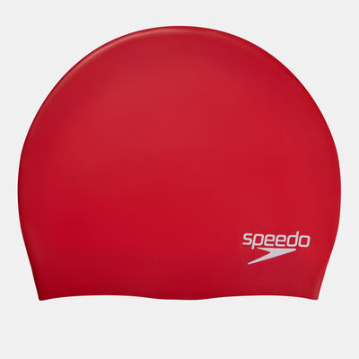 Speedo Plain Moulded Swim Cap Red