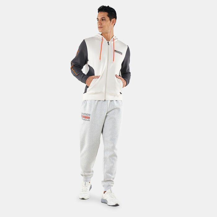 Under Armour Men's UA Summit Knit Full Zip Hoodie Beige Under Armour Men's UA Summit Knit Full Zip Hoodie Beige image number 2