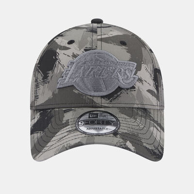 New Era Men's Painted Allover Print 9FORTY Los Angeles Lakers Cap Grey New Era Men's Painted Allover Print 9FORTY Los Angeles Lakers Cap Grey