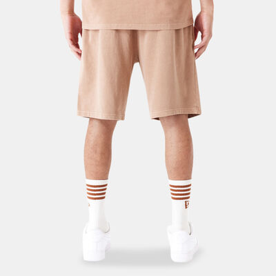 New Era Men's Washed Logo Shorts Orange