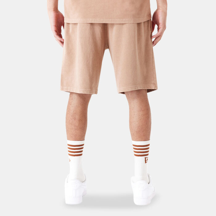 New Era Men's Washed Logo Shorts Orange image number 1