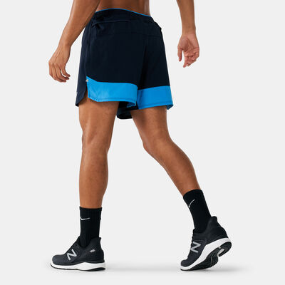 New Balance Men's Printed Impact Run 5-inch Shorts Black