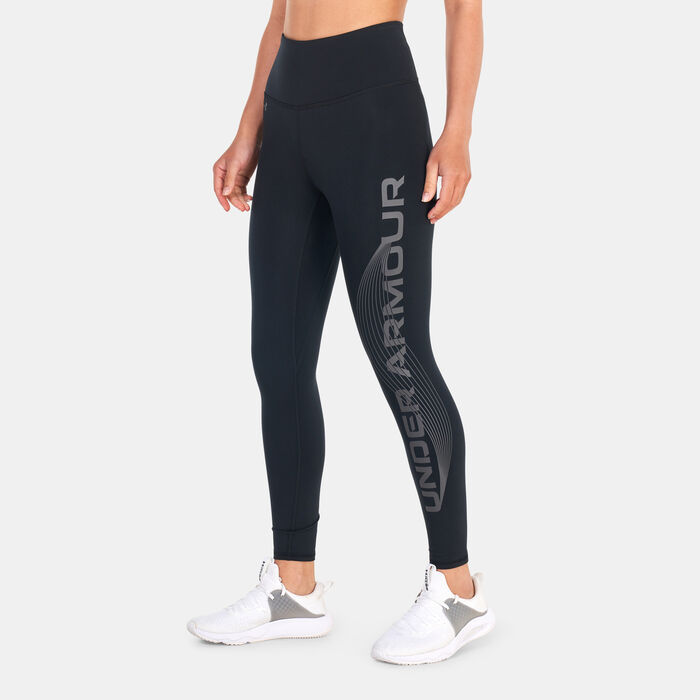 Under Armour Women's UA Motion Branded Ankle Leggings Black Under Armour Women's UA Motion Branded Ankle Leggings Black image number 0