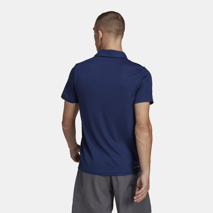 adidas Men's Train Essentials Training Polo Shirt Blue adidas Men's Train Essentials Training Polo Shirt Blue image number 1