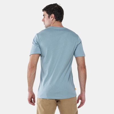 Timberland Men's Small Logo Print Logo T-Shirt Blue