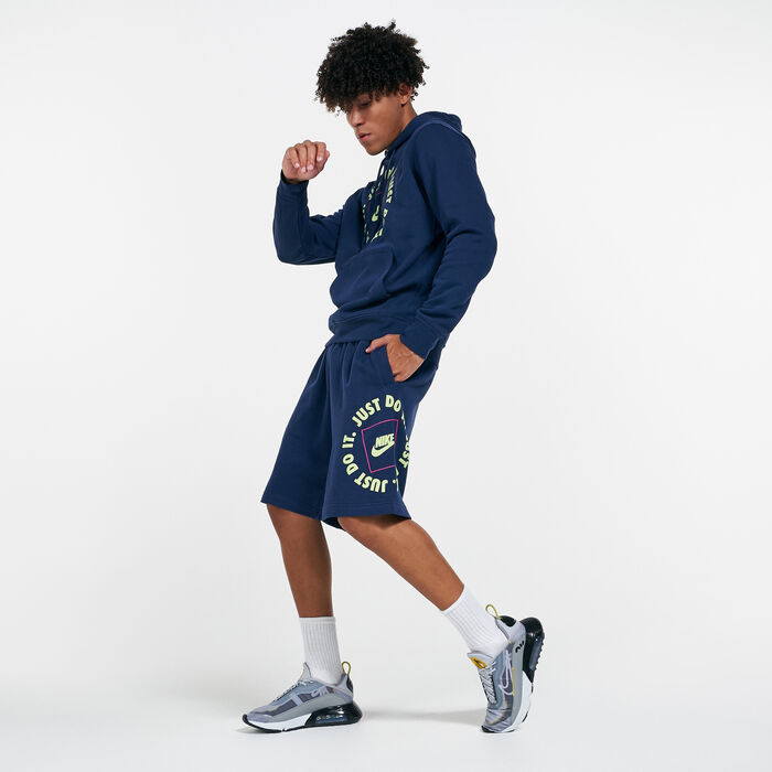 Nike Men's Sportswear Just Do It Fleece Shorts Blue Nike Men's Sportswear Just Do It Fleece Shorts Blue image number 2