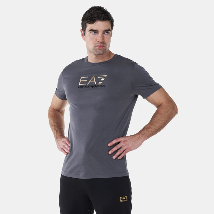 EA7 Emporio Armani Men's Train Gold Label T-Shirt Grey EA7 Emporio Armani Men's Train Gold Label T-Shirt Grey image number 0