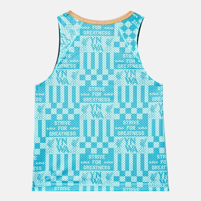 Nike Kids' LeBron x Liverpool F.C. Culture of Basketball Reversible Football Jersey Green image number 1