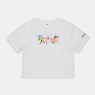 PUMA Kids' X SpongeBob T-Shirt White