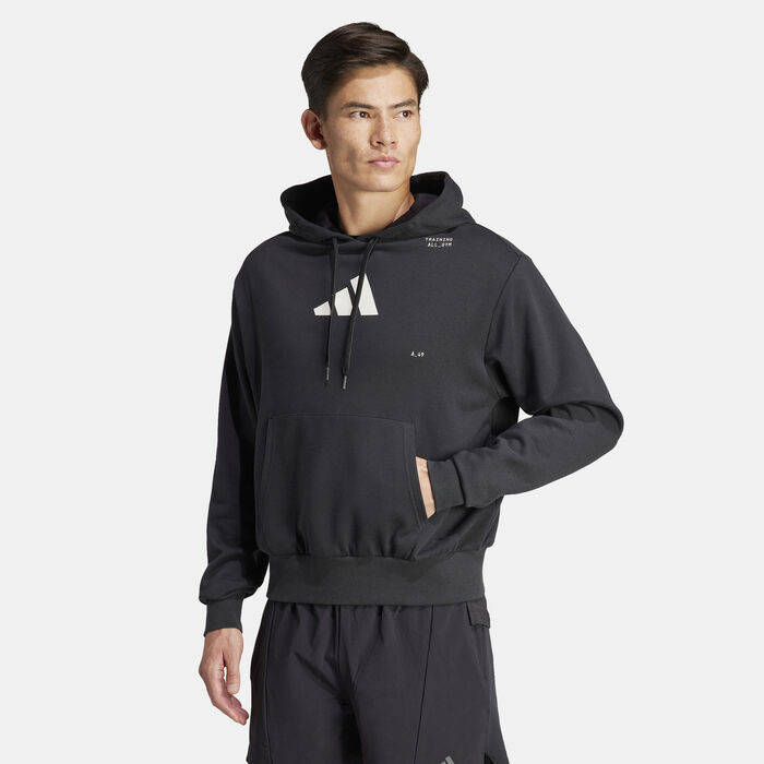 adidas Men's All-Gym Category Pump Hoodie Black adidas Men's All-Gym Category Pump Hoodie Black image number 0