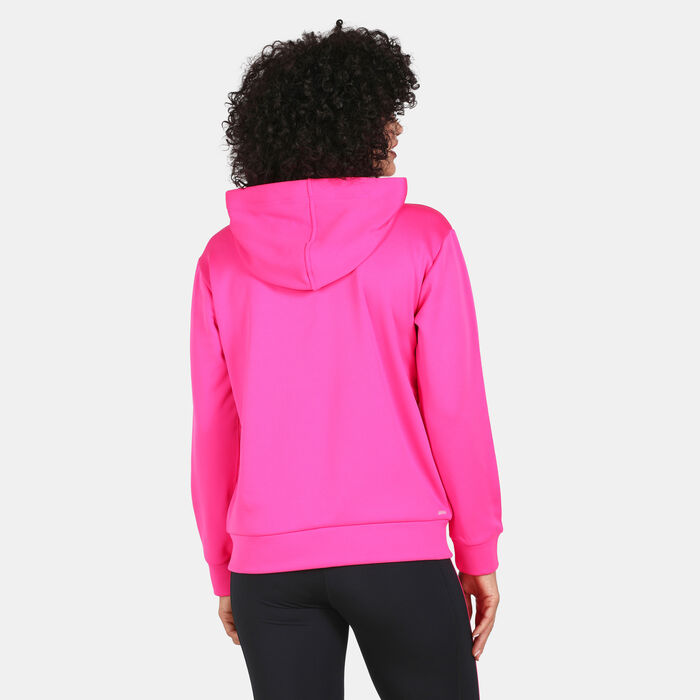 New Balance Women's Relentless Train Fleece Full Zip Hoodie Pink image number 1
