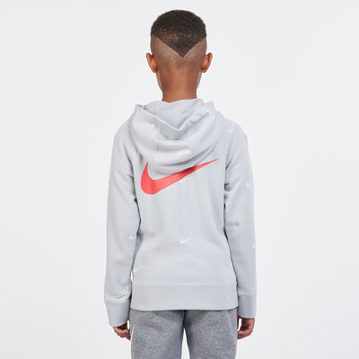 Nike Kids' Swoosh Fleece Jacket Grey