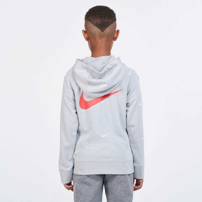 Nike Kids' Swoosh Fleece Jacket Grey Nike Kids' Swoosh Fleece Jacket Grey image number 1