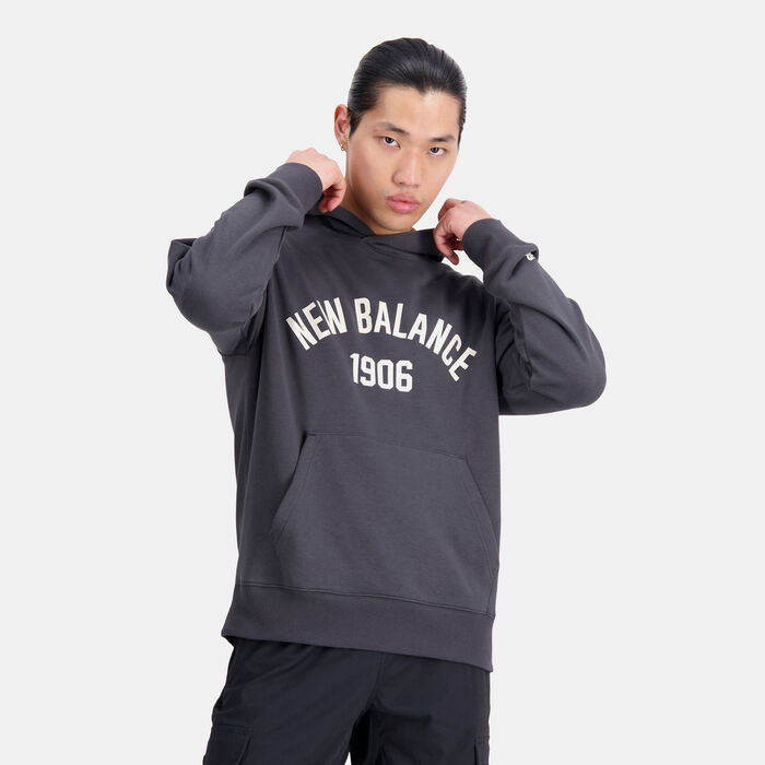 New Balance Men's Essentials Varsity Fleece Hoodie Grey New Balance Men's Essentials Varsity Fleece Hoodie Grey image number 2