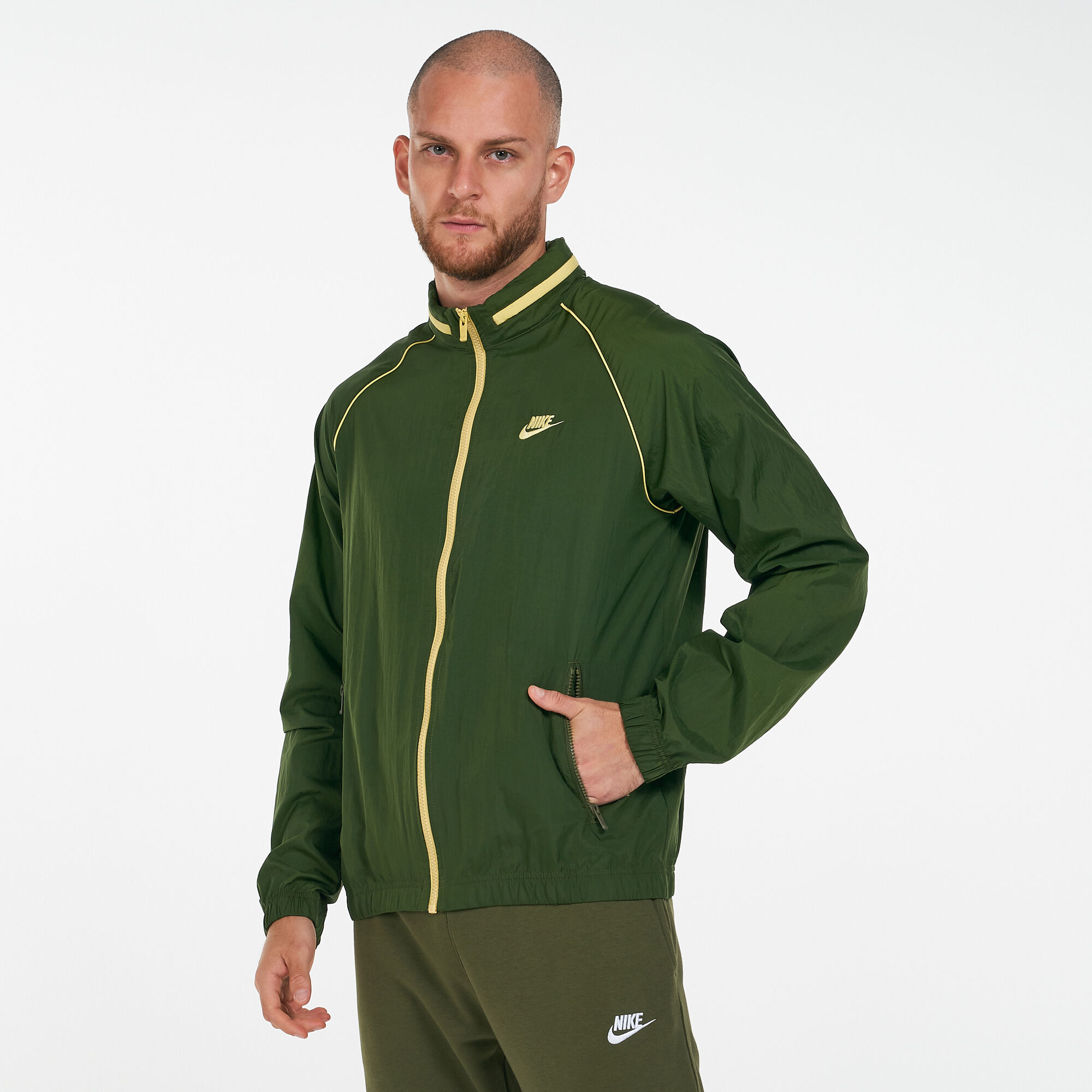 Nike tribute jacket online green