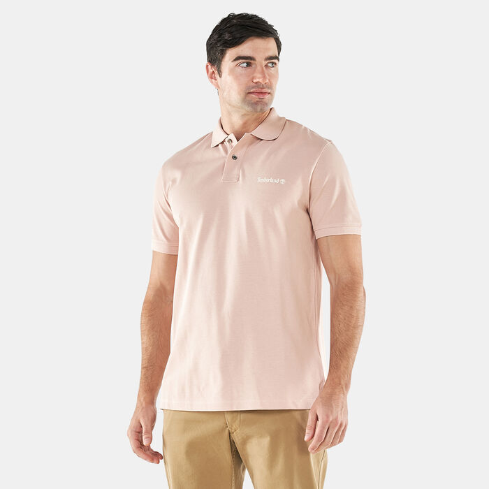 Timberland Men's Small Logo Polo Shirt Pink Timberland Men's Small Logo Polo Shirt Pink image number 0