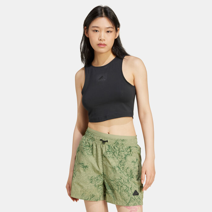 adidas Women's City Escape Crop Top Black adidas Women's City Escape Crop Top Black image number 0