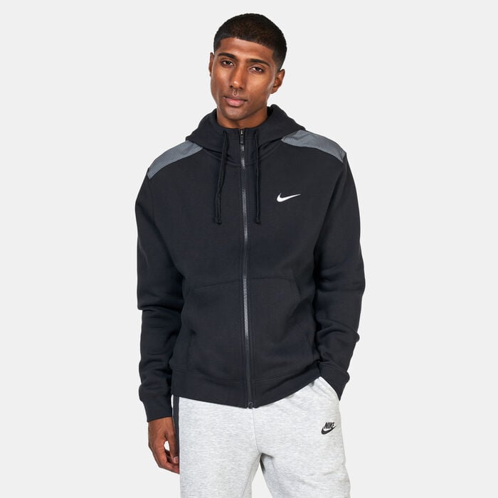 Nike Men's Sportswear Fleece Full-Zip Hoodie Black Nike Men's Sportswear Fleece Full-Zip Hoodie Black image number 0