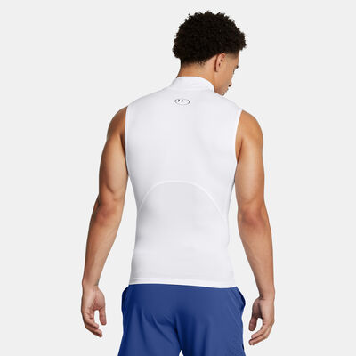 Under Armour Men's HeatGear Mock Sleeveless Training Top White Under Armour Men's HeatGear Mock Sleeveless Training Top White