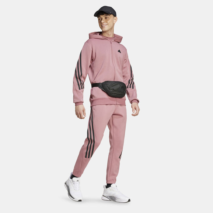 adidas Men's Future Icons 3-Stripes Full Zip Hoodie Red adidas Men's Future Icons 3-Stripes Full Zip Hoodie Red image number 2