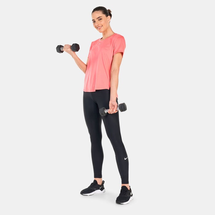 Nike Women's Dri-FIT On Training Top Peach Nike Women's Dri-FIT On Training Top Peach image number 2