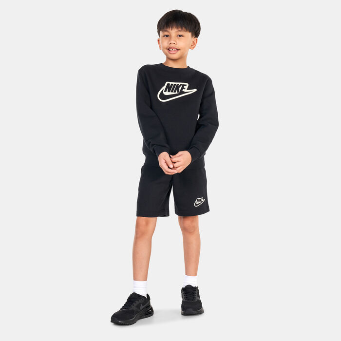 Nike Kids' Sportswear Club+ Crewneck Create Sweatshirt Black Nike Kids' Sportswear Club+ Crewneck Create Sweatshirt Black image number 2