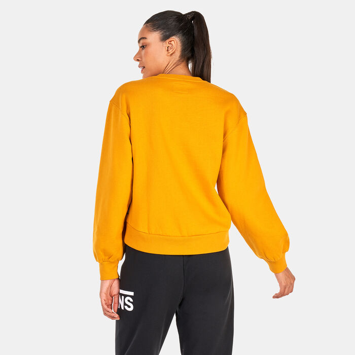 Vans Women's x Curren X Knost Pullover Crew Sweatshirt Gold image number 1