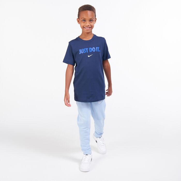 Nike Kids' Sportswear Just Do It T-Shirt Blue Nike Kids' Sportswear Just Do It T-Shirt Blue image number 2