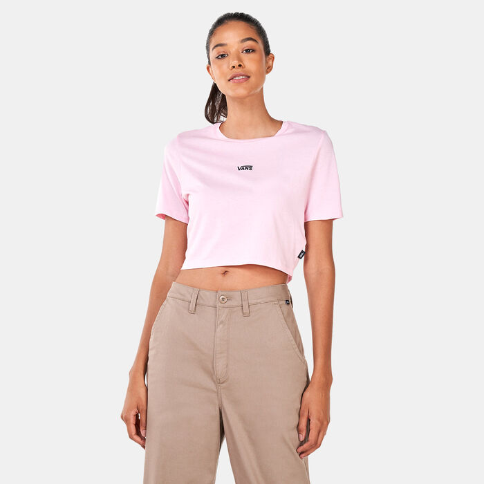 Vans Women's Flying V Crop Top Pink Vans Women's Flying V Crop Top Pink image number 0