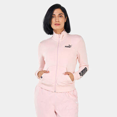 PUMA Women's Power Logo Track Jacket Pink