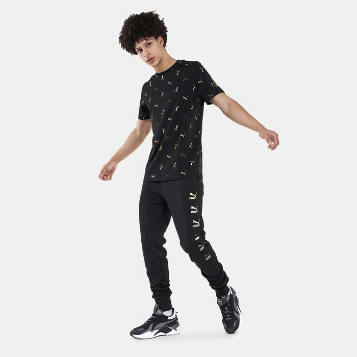 PUMA Men's Classics Graphics Brand Love Pants Black PUMA Men's Classics Graphics Brand Love Pants Black image number 2