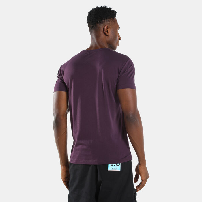 EA7 Emporio Armani Men's Train Gold Label Big Logo T-Shirt Purple EA7 Emporio Armani Men's Train Gold Label Big Logo T-Shirt Purple image number 1