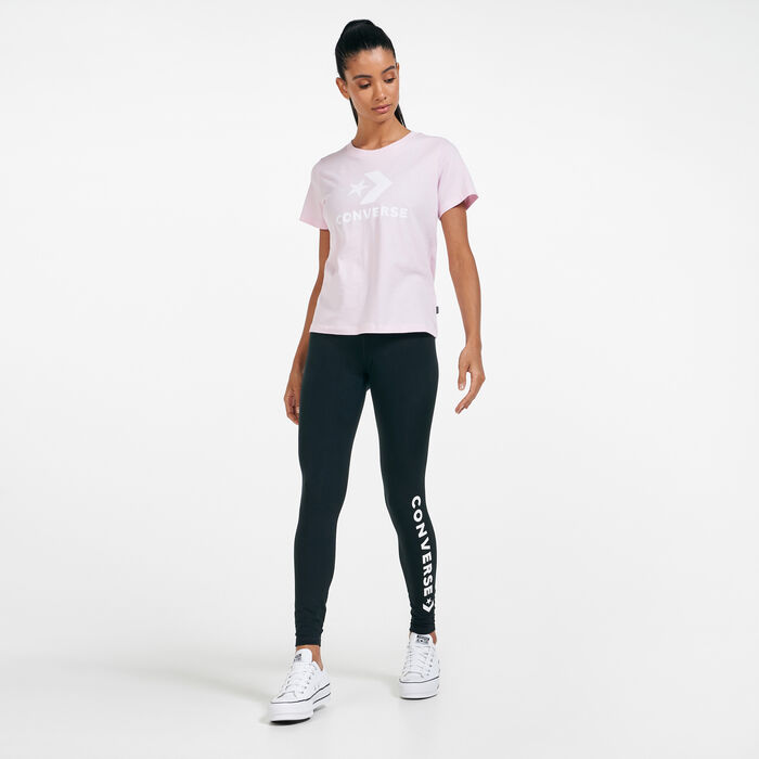 Converse Women's Wordmark Leggings Black Converse Women's Wordmark Leggings Black image number 2
