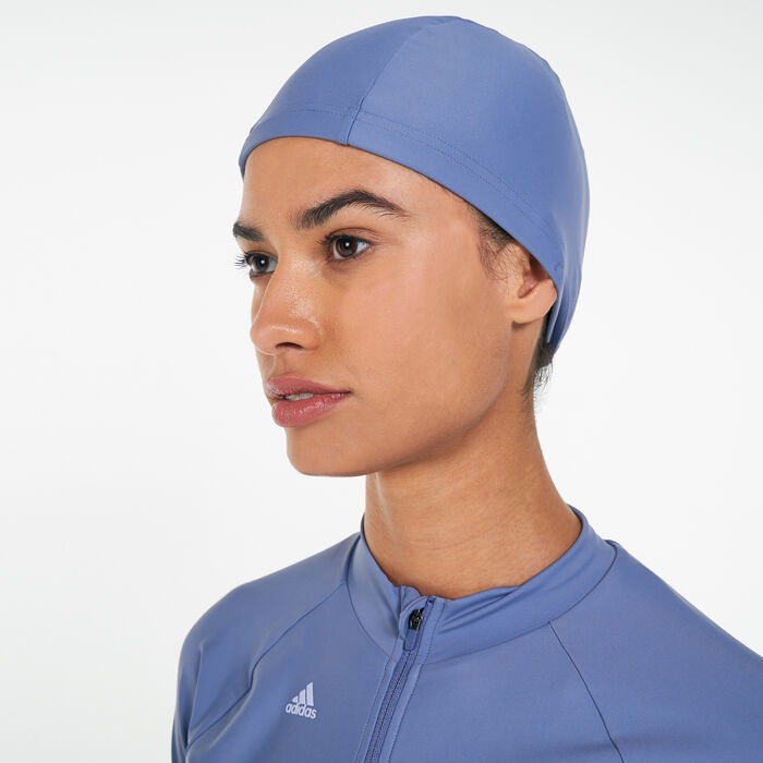 adidas Women's 3-Stripes Swimming Hijab Blue image number 7