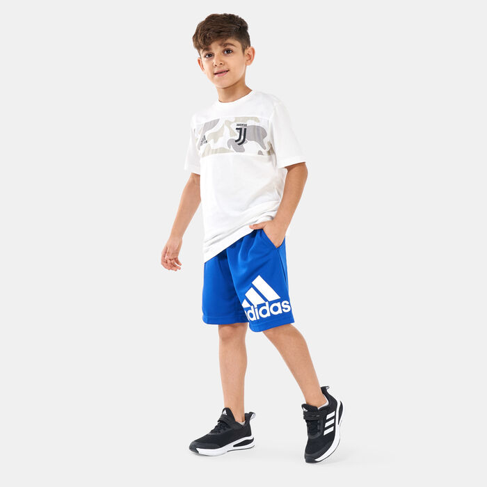 adidas Kids' Designed 2 Move Logo Shorts Blue adidas Kids' Designed 2 Move Logo Shorts Blue image number 2