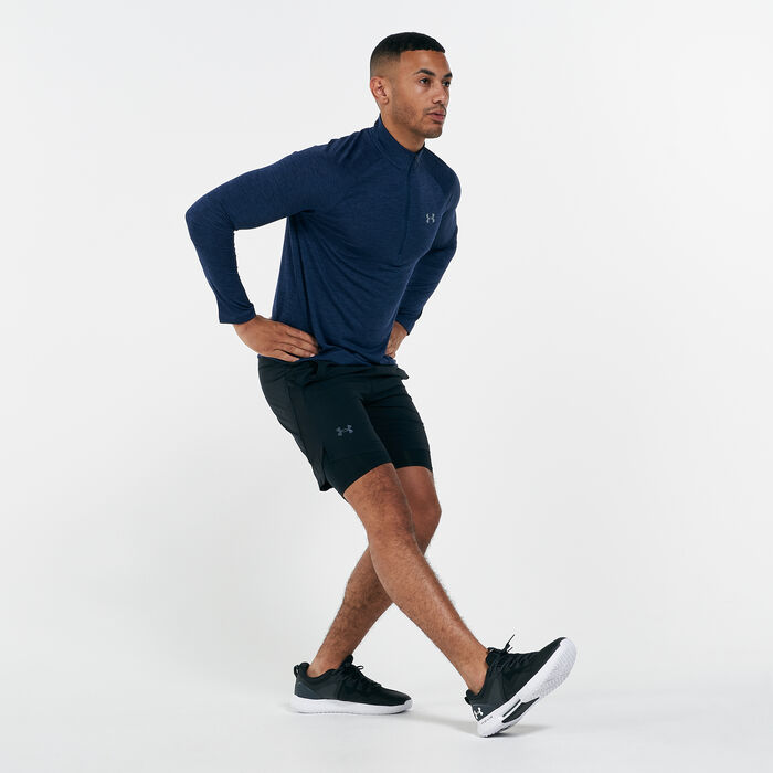 Under Armour Men's UA Tech™ 1/2 Zip T-Shirt Blue Under Armour Men's UA Tech™ 1/2 Zip T-Shirt Blue image number 2