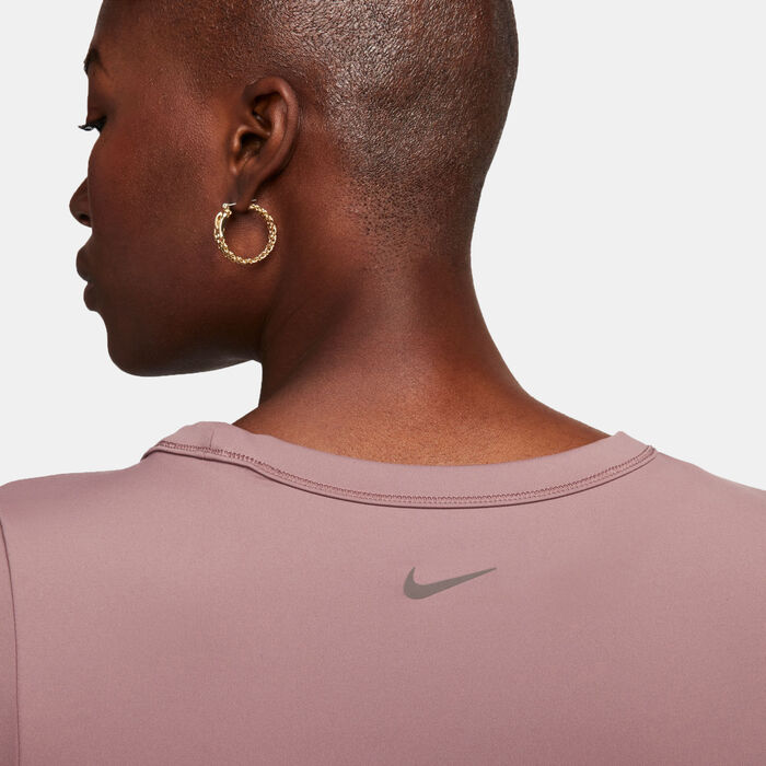 Nike Women's One Dri-FIT Training Crop Top Pink image number 3