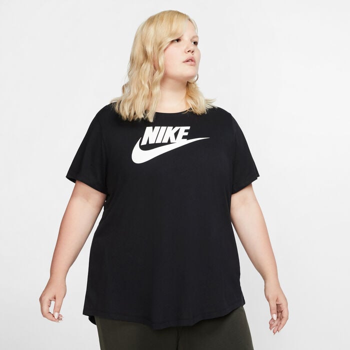 Nike Women's Sportswear Essential T-Shirt (Plus Size) Black Nike Women's Sportswear Essential T-Shirt (Plus Size) Black image number 0