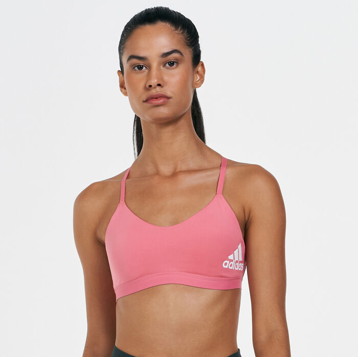 adidas Women's All Me Padded Sports Bra White adidas Women's All Me Padded Sports Bra White image number 0