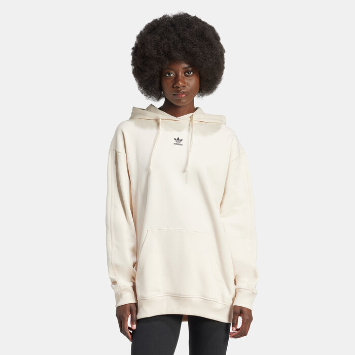adidas Originals Women's Essentials French Terry Hoodie Beige adidas Originals Women's Essentials French Terry Hoodie Beige image number 0
