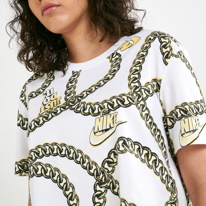 Nike Women's Sportswear Glam Dunk Crop Top White Nike Women's Sportswear Glam Dunk Crop Top White image number 3