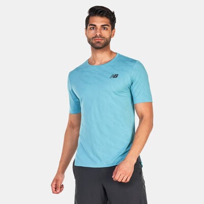 New Balance Men's Speed Jacquard T-Shirt Green New Balance Men's Speed Jacquard T-Shirt Green