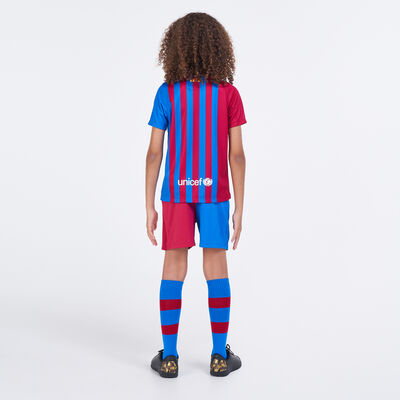 Nike Kids' F.C. Barcelona Home Football Kit Blue Nike Kids' F.C. Barcelona Home Football Kit Blue