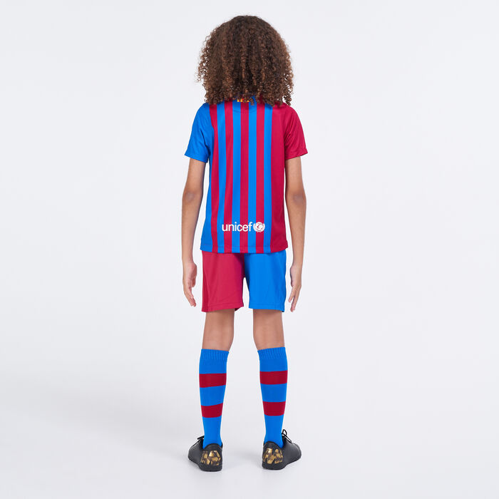 Nike Kids' F.C. Barcelona Home Football Kit Blue Nike Kids' F.C. Barcelona Home Football Kit Blue image number 1