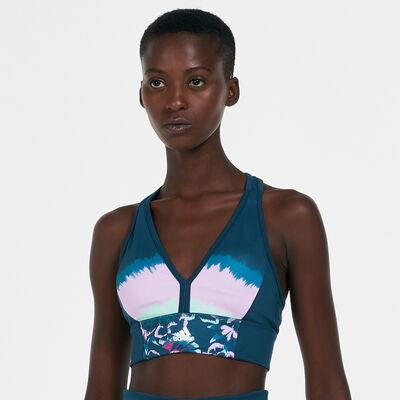 adidas Women's FARM Rio AEROREADY Padded Sports Bra Blue